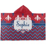 Patriotic Fleur de Lis Kids Hooded Towel (Personalized)