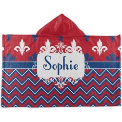 Patriotic Fleur de Lis Kids Hooded Towel (Personalized)