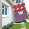 Patriotic Fleur de Lis House Flags - Double Sided - LIFESTYLE
