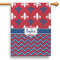 Patriotic Fleur de Lis 28" House Flag (Personalized)