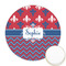 Patriotic Fleur de Lis Printed Cookie Topper - 2.5" (Personalized)