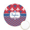 Patriotic Fleur de Lis Printed Cookie Topper - 2.15" (Personalized)