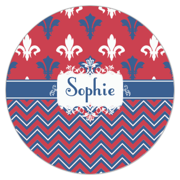 Patriotic Fleur de Lis Icing Circle - XSmall - Single