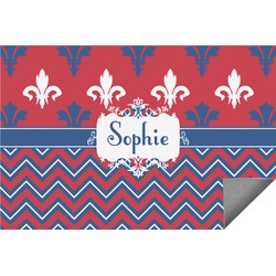 Patriotic Fleur de Lis Indoor / Outdoor Rug - 3'x5' (Personalized)