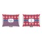Patriotic Fleur de Lis Indoor Rectangular Burlap Pillow (Front and Back)