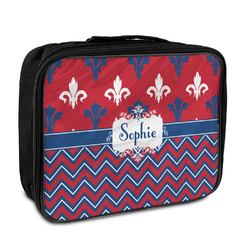 Patriotic Fleur de Lis Insulated Lunch Bag (Personalized)