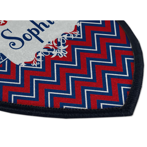 Patriotic Fleur de Lis Iron on Shield 3 Detail