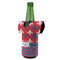 Patriotic Fleur de Lis Jersey Bottle Cooler - ANGLE (on bottle)