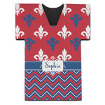 Patriotic Fleur de Lis Jersey Bottle Cooler (Personalized)