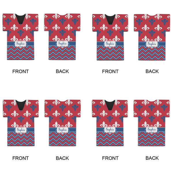 Patriotic Fleur de Lis Jersey Bottle Cooler - Set of 4 - APPROVAL