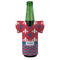 Patriotic Fleur de Lis Jersey Bottle Cooler - Set of 4 - FRONT (on bottle)