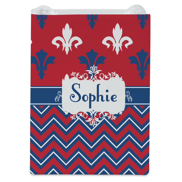Patriotic Fleur de Lis Jewelry Gift Bag - Gloss - Front