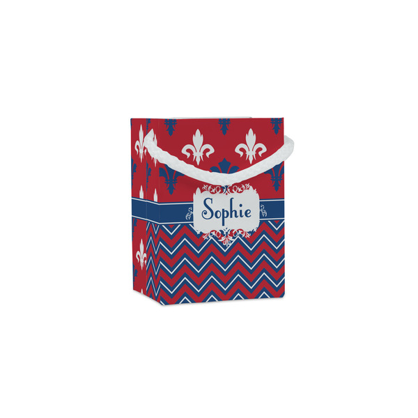 Custom Patriotic Fleur de Lis Jewelry Gift Bags (Personalized)