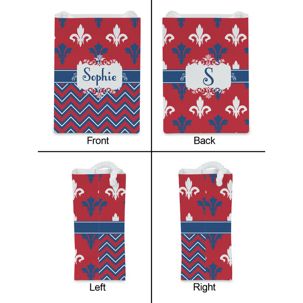 Patriotic Fleur de Lis Jewelry Gift Bag - Matte - Approval