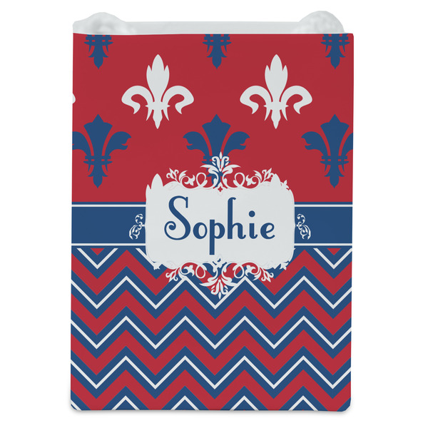 Patriotic Fleur de Lis Jewelry Gift Bag - Matte - Front