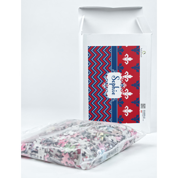 Patriotic Fleur de Lis Jigsaw Puzzle 1014 Piece - Box