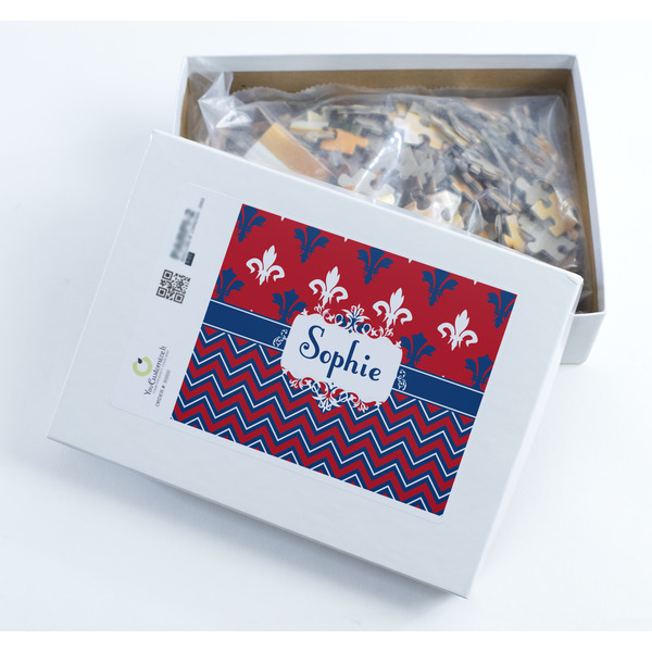 Patriotic Fleur de Lis Jigsaw Puzzle 252 Piece - Box