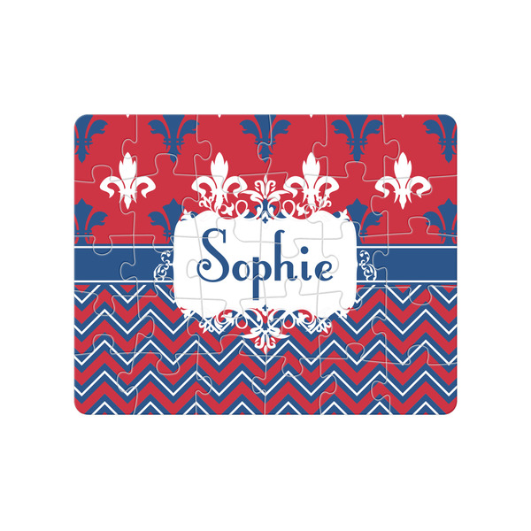 Custom Patriotic Fleur de Lis Jigsaw Puzzles (Personalized)