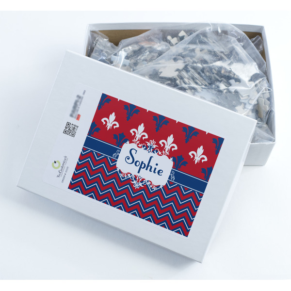 Patriotic Fleur de Lis Jigsaw Puzzle 500 Piece - Box