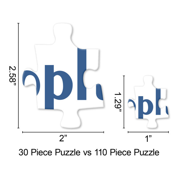 Patriotic Fleur de Lis Jigsaw Puzzle - Piece Comparison