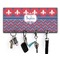 Patriotic Fleur de Lis Key Hanger w/ 4 Hooks w/ Name or Text