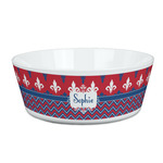 Patriotic Fleur de Lis Kid's Bowl (Personalized)