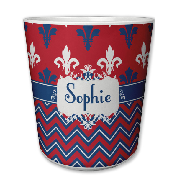 Custom Patriotic Fleur de Lis Plastic Tumbler 6oz (Personalized)
