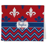 Patriotic Fleur de Lis Kitchen Towel - Poly Cotton w/ Name or Text
