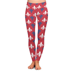 Patriotic Fleur de Lis Ladies Leggings - Extra Small