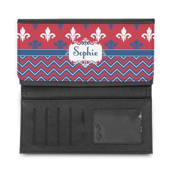 Patriotic Fleur de Lis Ladies Wallet - Half Way Open