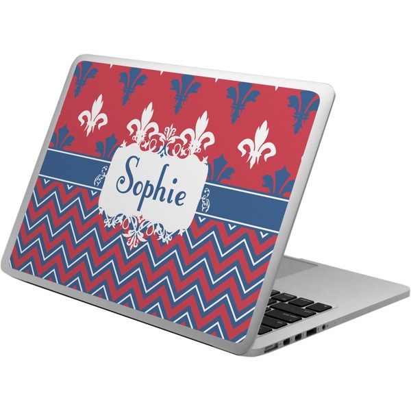 Custom Patriotic Fleur de Lis Laptop Skin - Custom Sized (Personalized)