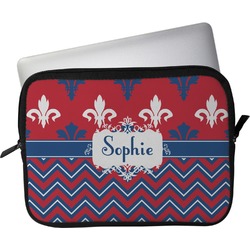 Patriotic Fleur de Lis Laptop Sleeve / Case (Personalized)