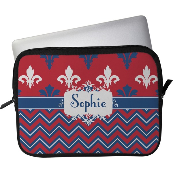 Custom Patriotic Fleur de Lis Laptop Sleeve / Case (Personalized)