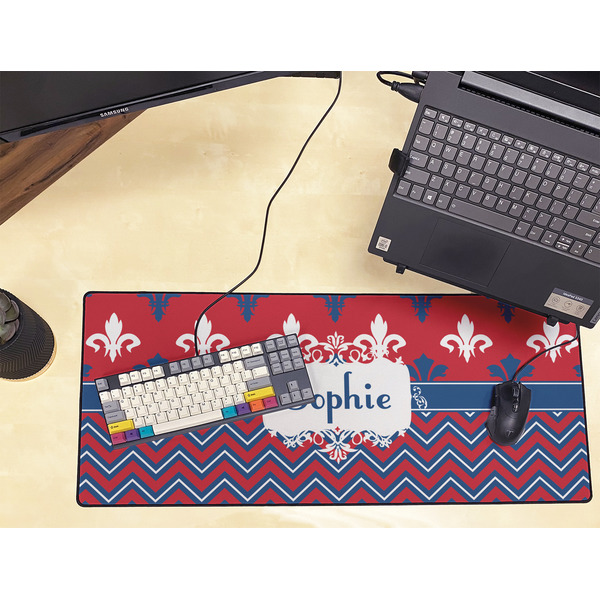 Patriotic Fleur de Lis Large Gaming Mats - LIFESTYLE