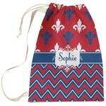Patriotic Fleur de Lis Laundry Bag - Large (Personalized)