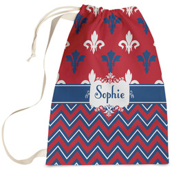 Patriotic Fleur de Lis Laundry Bag (Personalized)