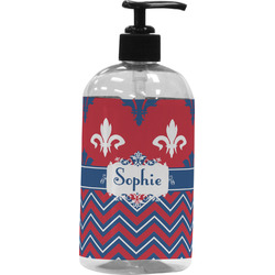 Patriotic Fleur de Lis Plastic Soap / Lotion Dispenser (Personalized)