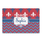 Patriotic Fleur de Lis Large Rectangle Car Magnet (Personalized)