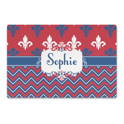 Patriotic Fleur de Lis Large Rectangle Car Magnet (Personalized)