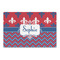 Patriotic Fleur de Lis Large Rectangle Car Magnet (Personalized)