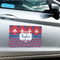 Patriotic Fleur de Lis Large Rectangle Car Magnets- In Context