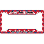 Patriotic Fleur de Lis License Plate Frame - Style A (Personalized)