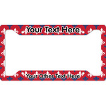 Patriotic Fleur de Lis License Plate Frame - Style A (Personalized)