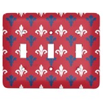 Patriotic Fleur de Lis Light Switch Cover (3 Toggle Plate)