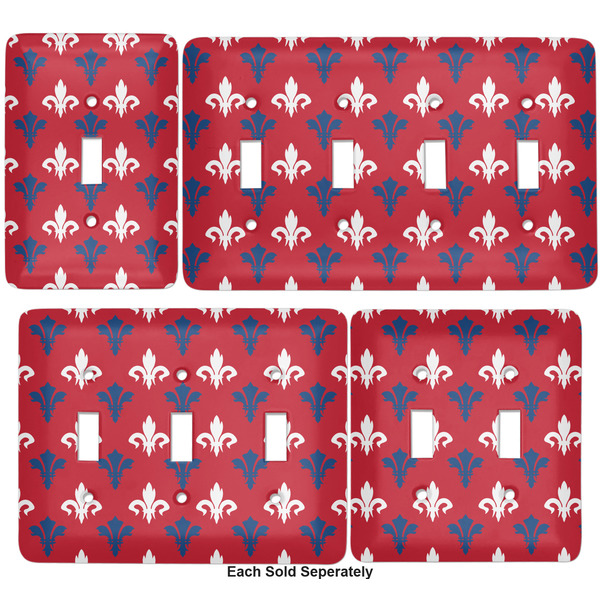Patriotic Fleur de Lis Light Switch Covers all sizes
