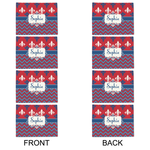 Patriotic Fleur de Lis Linen Placemat - APPROVAL Set of 4 (double sided)