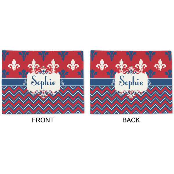 Patriotic Fleur de Lis Linen Placemat - APPROVAL (double sided)