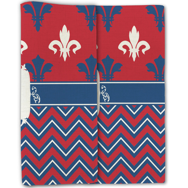 Patriotic Fleur de Lis Linen Placemat - Folded Half (double sided)