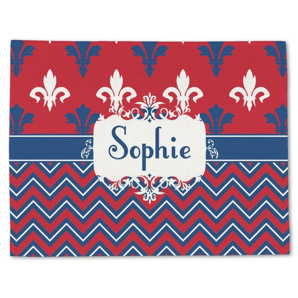 Patriotic Fleur de Lis Linen Placemat - Front