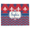 Patriotic Fleur de Lis Single-Sided Linen Placemat - Single w/ Name or Text